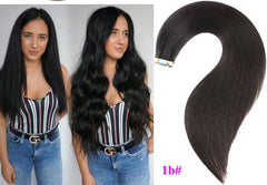 Doreen Brazilian Machine Remy Tape In Human Hair Extensions 16 to 24 Inch 20 Pcs 50g/Pack Silky Straight PU Seamless Skin Weft