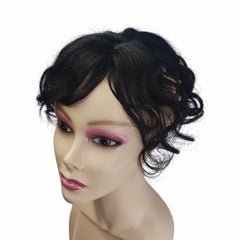 Body Wavy Brazilian Human Hair Toppers 25cm Clip In Hairpieces Extensions Increase Hair Volume for Women Mild Light Brown Remy