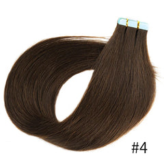 Doreen Brazilian Machine Remy Tape In Human Hair Extensions 16 to 24 Inch 20 Pcs 50g/Pack Silky Straight PU Seamless Skin Weft