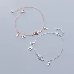La Monada Fine Silver 925 Jewelry Bracelet Female Woman Musical Note Chain Minimalist Bracelets For Women Silver 925 Sterling