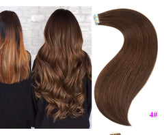 Doreen Brazilian Machine Remy Tape In Human Hair Extensions 16 to 24 Inch 20 Pcs 50g/Pack Silky Straight PU Seamless Skin Weft