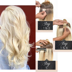 Doreen Brazilian Machine Remy Tape In Human Hair Extensions 16 to 24 Inch 20 Pcs 50g/Pack Silky Straight PU Seamless Skin Weft