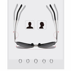 Metail Frame Polarized Sunglasses