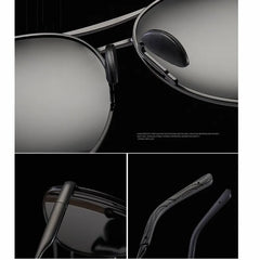 Metail Frame Polarized Sunglasses