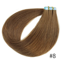 Doreen Brazilian Machine Remy Tape In Human Hair Extensions 16 to 24 Inch 20 Pcs 50g/Pack Silky Straight PU Seamless Skin Weft