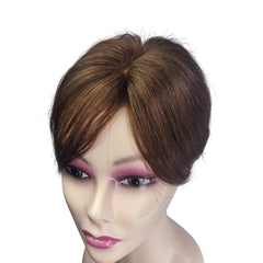 Body Wavy Brazilian Human Hair Toppers 25cm Clip In Hairpieces Extensions Increase Hair Volume for Women Mild Light Brown Remy