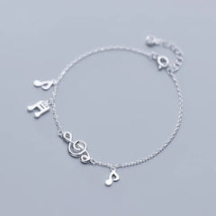 La Monada Fine Silver 925 Jewelry Bracelet Female Woman Musical Note Chain Minimalist Bracelets For Women Silver 925 Sterling