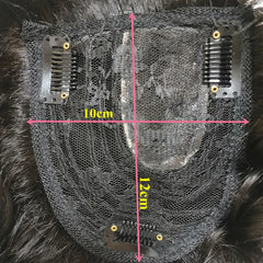 Body Wavy Brazilian Human Hair Toppers 25cm Clip In Hairpieces Extensions Increase Hair Volume for Women Mild Light Brown Remy