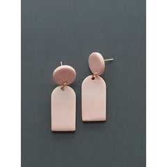 Flower Pattern Multi Mixed Dark Colors Arch Pendant Dangle Marble Gentle Dots Polymer Clay Earrings Sets Party Casual Wear