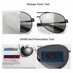 Metail Frame Polarized Sunglasses