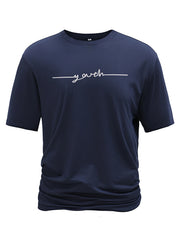 Creative Geometric Graphic Print Short Sleeve T-shirt for Men, Summer Outdoor Casual Crew Neck Top Shirt