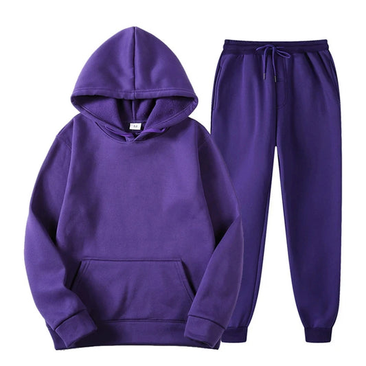 Men's Long Sleeve Pullover + Jogging Trousers Sets