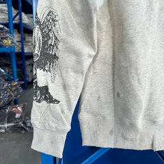 Winter Series SAINT Round Neck Oversized Men Sweater ARIES Print Beige Vintage Pullover Streetwear