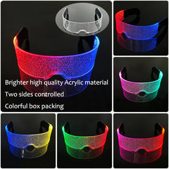 Colorful LED Luminous Glasses Light Up Goggles Glow In Dark Flashing Glasses Men Women Bar Performence Props Eyewear Supplies