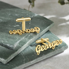 Personalized Name Cufflinks Best Man Cufflinks Gift Customized Letter Cufflinks for His Wedding Function Cufflinks