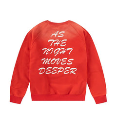 Winter Series SAINT Round Neck Oversized Men Sweater ARIES Print Beige Vintage Pullover Streetwear