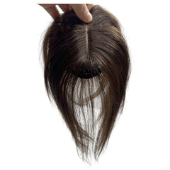 Body Wavy Brazilian Human Hair Toppers 25cm Clip In Hairpieces Extensions Increase Hair Volume for Women Mild Light Brown Remy