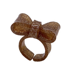 Resin Rings Dumpy Acrylic Rings Bowknot Rings Aesthetic Trendy Colorful Open Rings Statement Jewelry Bow Rings for Women