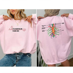 Grey's Anatomy Sweatshirt It Is A Beautiful Day To Save Lives Shirt TV Series Design Apparel Streetwear Women Sweatshirts