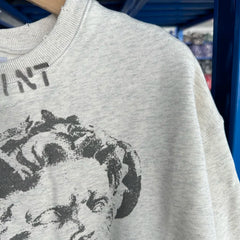 Winter Series SAINT Round Neck Oversized Men Sweater ARIES Print Beige Vintage Pullover Streetwear