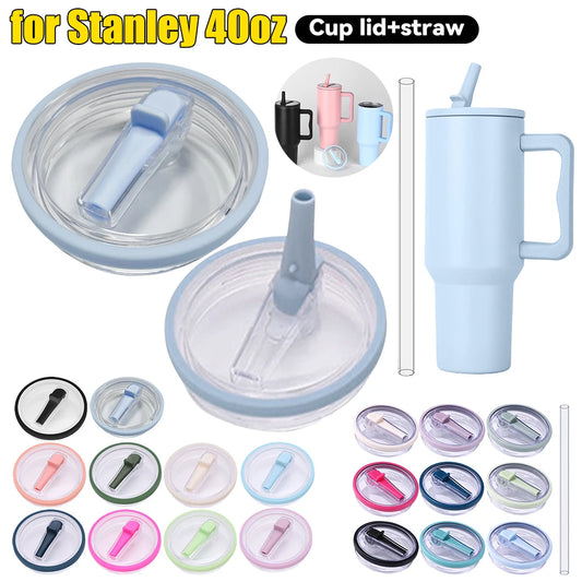 40 Oz For Stanley Thermal Water Bottle Cover Coffee Cups Flip Straw Cap Replacement Spill Proof Mugs Tumbler Lid Accessories