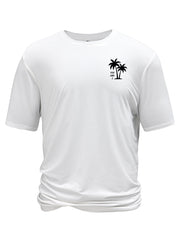 Creative Geometric Graphic Print Short Sleeve T-shirt for Men, Summer Outdoor Casual Crew Neck Top Shirt