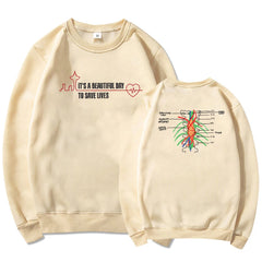 Grey's Anatomy Sweatshirt It Is A Beautiful Day To Save Lives Shirt TV Series Design Apparel Streetwear Women Sweatshirts