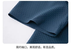 New style ice silk jacquard polo shirt short sleeve summer men's t-shirt casual business fashion stand collar t-shirt men