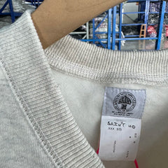 Winter Series SAINT Round Neck Oversized Men Sweater ARIES Print Beige Vintage Pullover Streetwear