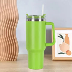 Coffee Mugs Stainless Steel Thermal And Cold-insulating With Straw Portable Large-capacity Water Cup Suitable For stanley cup