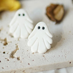 Trendy Fashion Delicate Unique Multi Colors Shapes Halloween Ghost Flower Polymer Clay Earrings Holiday Women's Accessories Gift