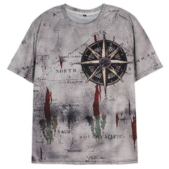 Men's Vintage Compass Print T-Shirt