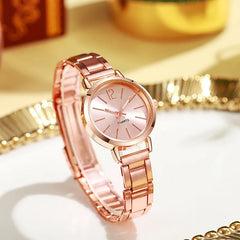 2pcs Set- Watch & Gold Bracelet
