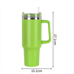 Coffee Mugs Stainless Steel Thermal And Cold-insulating With Straw Portable Large-capacity Water Cup Suitable For stanley cup