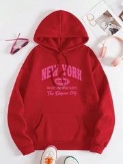 New York Queens The City That Never Sleeps Hoody Men Women Fashion Hip Hop Clothing Cute O-Neck Hoodies Street Loose Sweatshirt