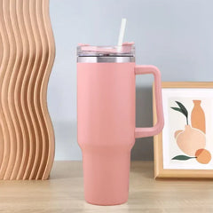 Coffee Mugs Stainless Steel Thermal And Cold-insulating With Straw Portable Large-capacity Water Cup Suitable For stanley cup