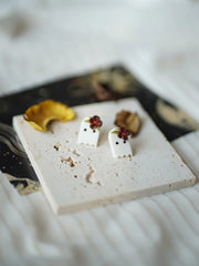 Trendy Fashion Delicate Unique Multi Colors Shapes Halloween Ghost Flower Polymer Clay Earrings Holiday Women's Accessories Gift