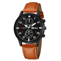 Men Casual Clock Watch set
