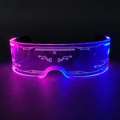 Colorful LED Luminous Glasses Light Up Goggles Glow In Dark Flashing Glasses Men Women Bar Performence Props Eyewear Supplies