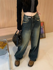 Retro Straight Loose Denim Jeans