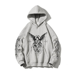 High Street Y2K Goth Zipper Hoodie Graphic Print Zip Up hip hop Hooded Sweatshirt Harajukus Streetwear Vintage Pullover hoodies