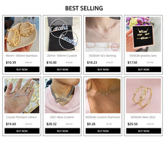 Popular jewelry Custom Necklaces Personalized Name Necklaces Jewelry with Box Chain Letter Choker Necklaces with Name for Women