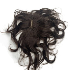 Body Wavy Brazilian Human Hair Toppers 25cm Clip In Hairpieces Extensions Increase Hair Volume for Women Mild Light Brown Remy