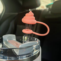 Silicone anti overflow creative toilet, suitable for Stanley cups, , outdoor ice cream cup accessories, good for going out