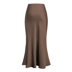 Elegant Faux Silk Satin Skirts