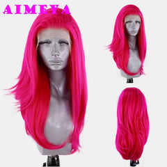 AIMEYA Silver Grey Lace Wig Heat Resistant Synthetic Lace Front Wig Long Natural Wave Mix Blonde Lace Wigs Daily Use Cosplay