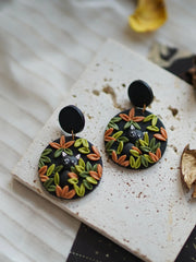 Trendy Fashion Delicate Unique Multi Colors Shapes Halloween Ghost Flower Polymer Clay Earrings Holiday Women's Accessories Gift