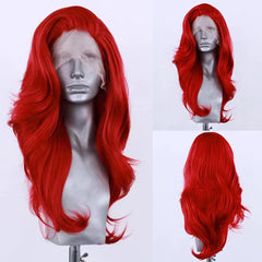 AIMEYA Silver Grey Lace Wig Heat Resistant Synthetic Lace Front Wig Long Natural Wave Mix Blonde Lace Wigs Daily Use Cosplay