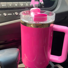 Exquisite Bow Straw Cap Covers Toppers Silicone Accessories For Stanley Cups 30&40 Oz Tumbler And With 1pc Protective Boot