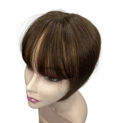 Body Wavy Brazilian Human Hair Toppers 25cm Clip In Hairpieces Extensions Increase Hair Volume for Women Mild Light Brown Remy